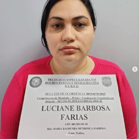 Presa mulher conhecida como a ‘Dama do Tráfico’ (CV) que participou de reuniões no Ministério da Justiça alegando ser ativista dos direitos humanos
