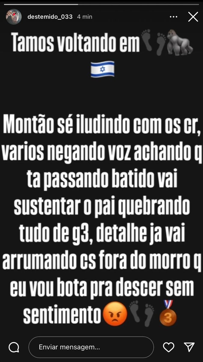 Traficantes do TCP mandaram recado ameaçando moradores do Morro dos Macacos que estariam ao lado do CV