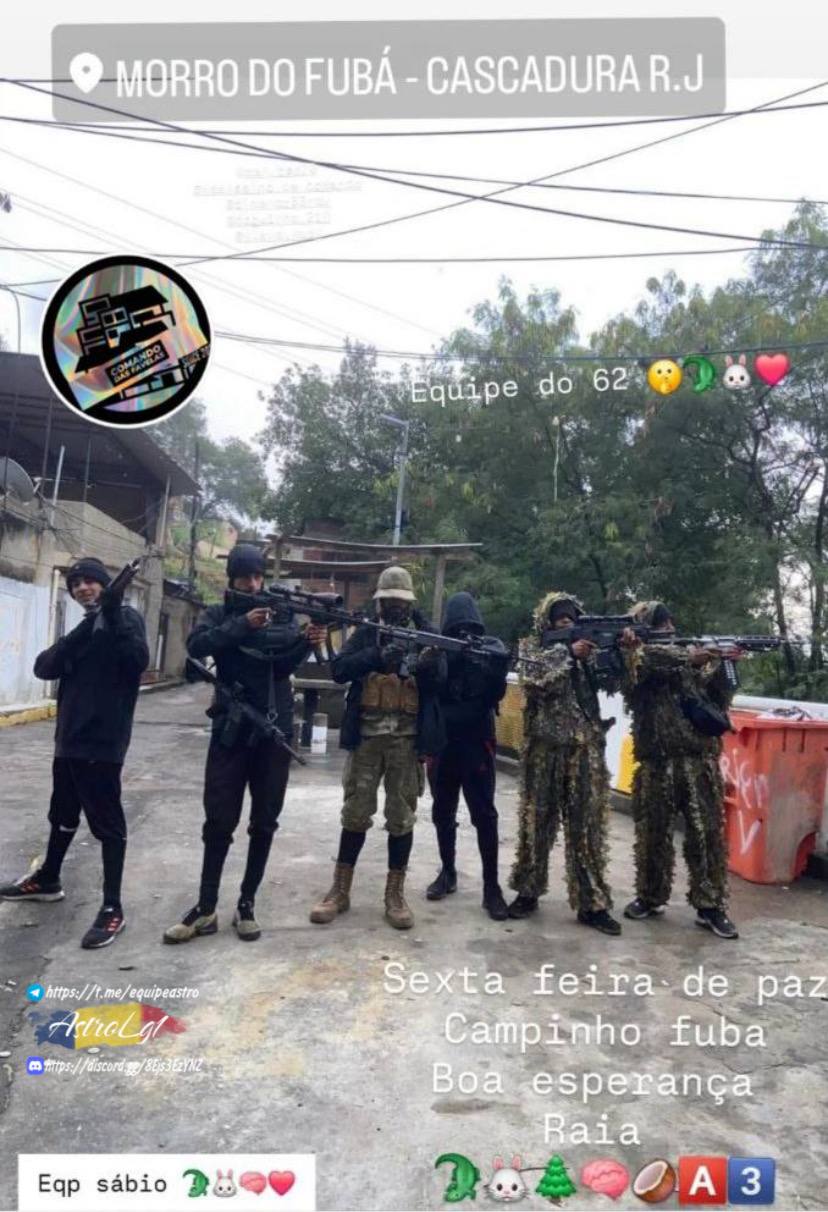 TCP retomou o Fubá e postou foto com armas. Membro do CV mudou de lado