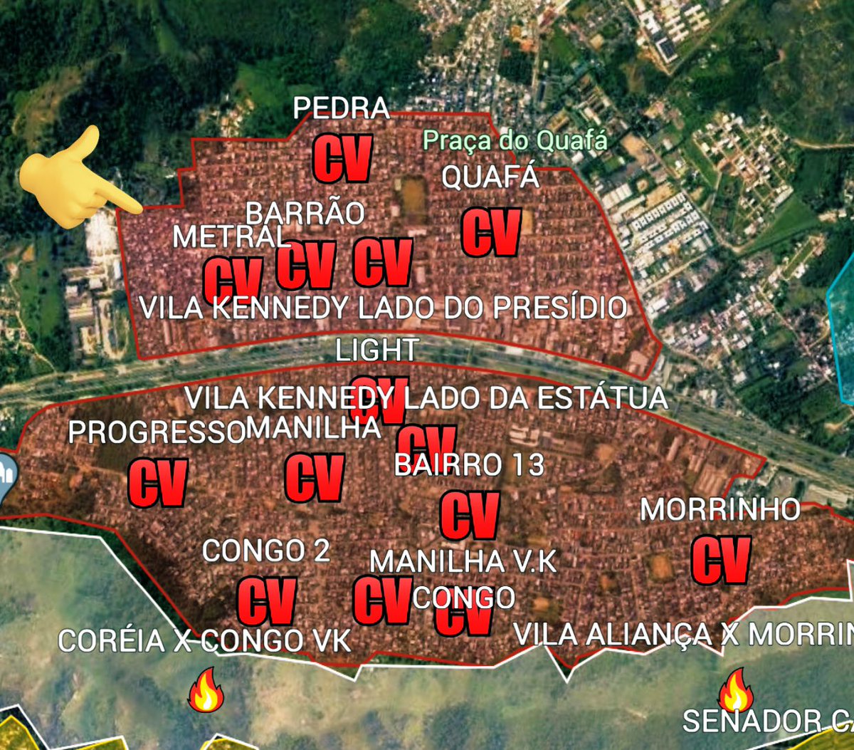 NOVO COMPLEXO DO CV”: FACÇÃO QUER EXPULSAR MILÍCIA, DOMINAR VILA KENNEDY, CATIRI E JARDIM BANGU E CERCAR O COMPLEXO DE GERICINÓ