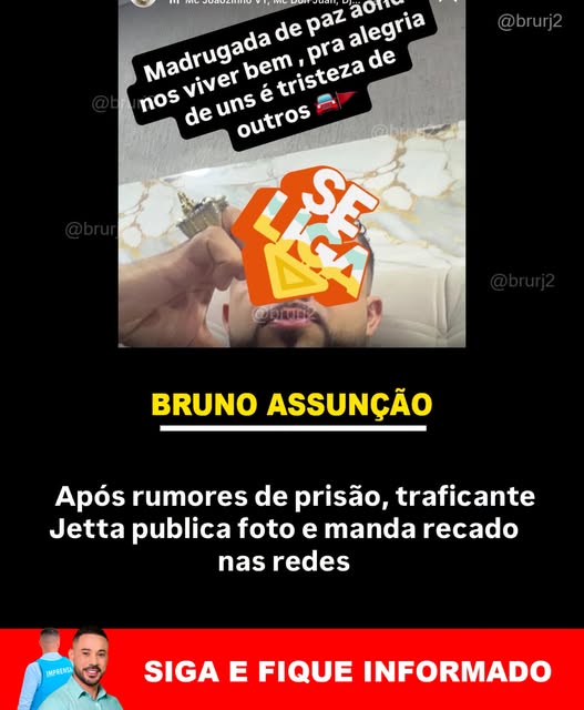 Após boato que havia sido preso, chefão do CV em Belford Roxo mandou recado nas redes sociais